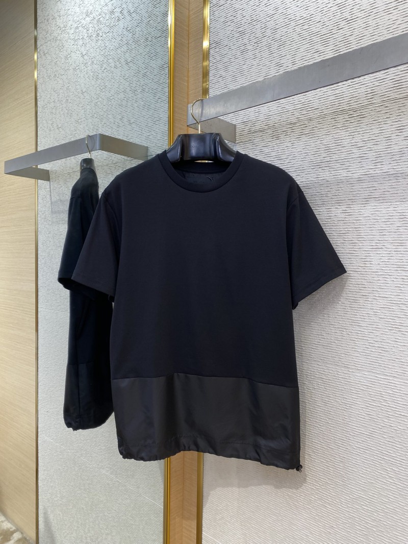 Prada Patchwork Short Sleeve T-Shirt Black 4