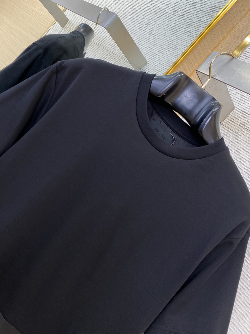 Prada Patchwork Short Sleeve T-Shirt Black 5