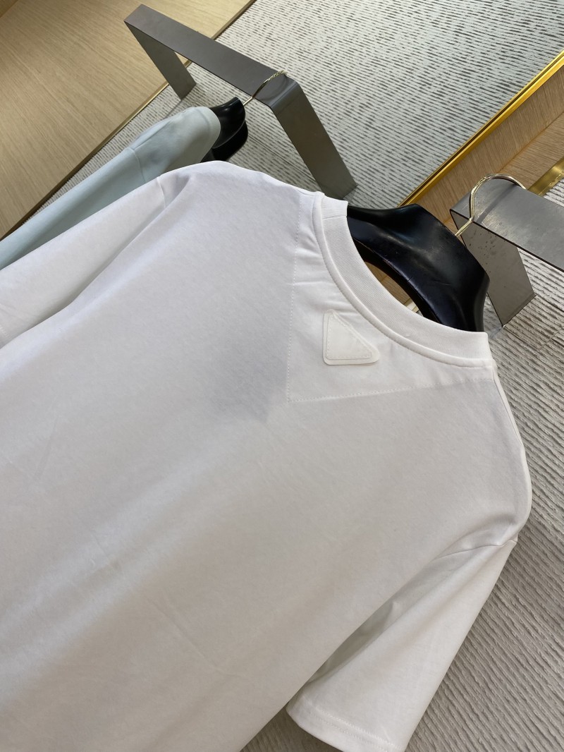 Prada Patchwork Short Sleeve T-Shirt White 7