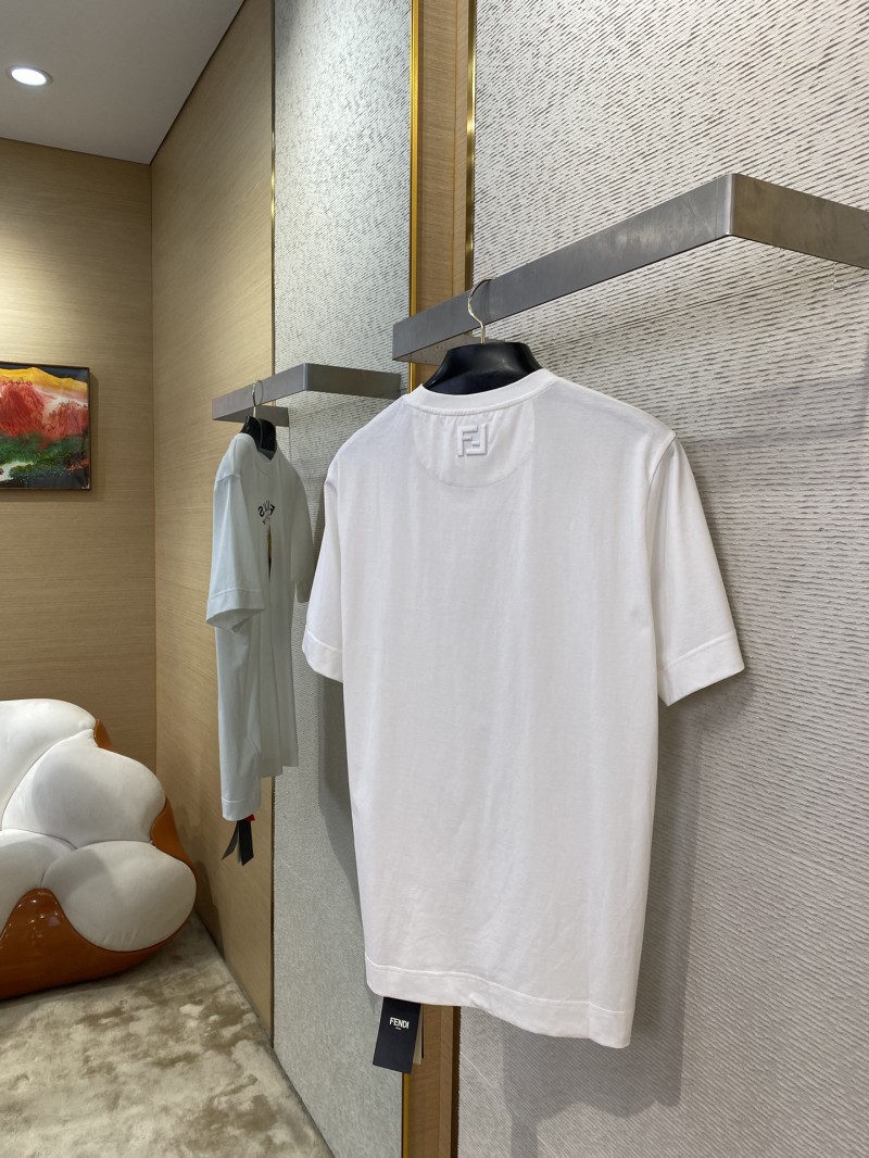 Fendi Fries Embroidered Short Sleeve T-Shirt 3