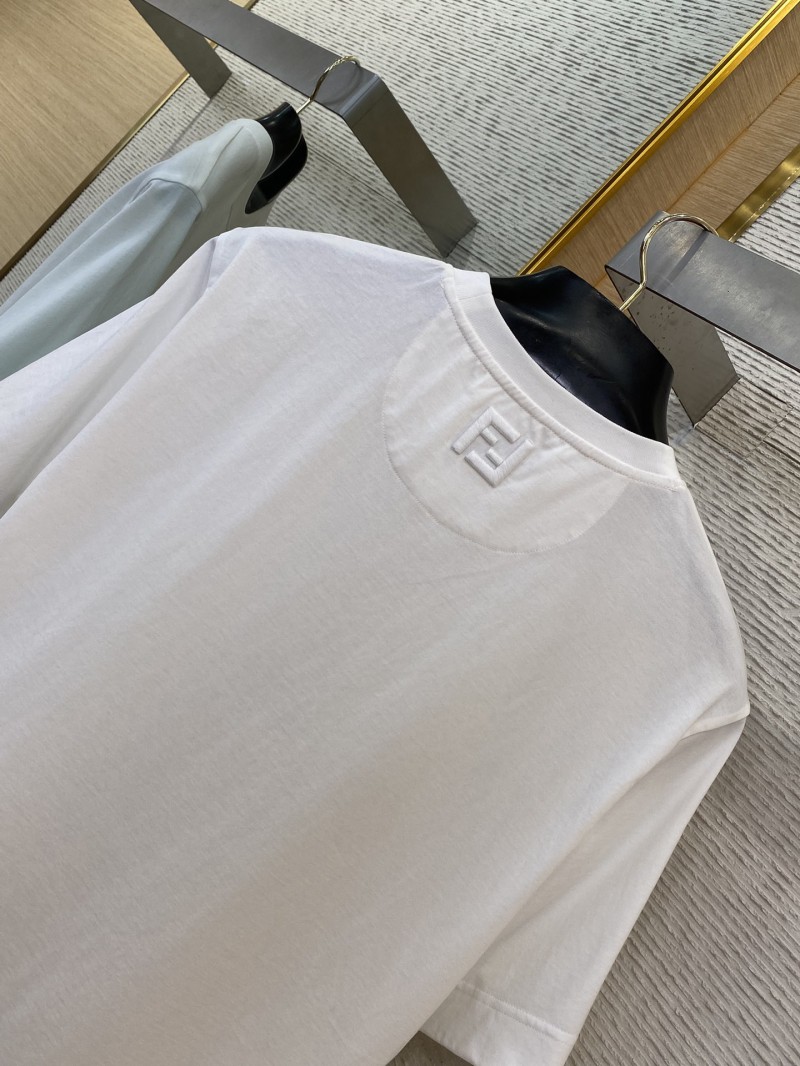 Fendi Fries Embroidered Short Sleeve T-Shirt 7