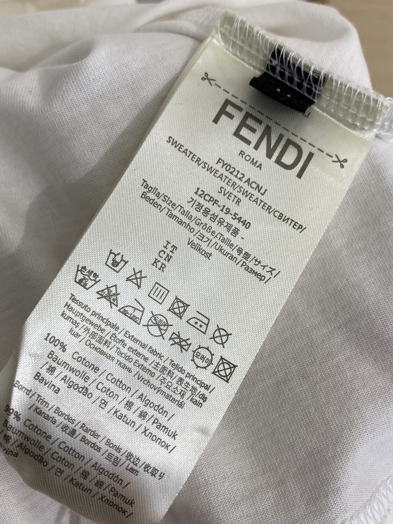Fendi Fries Embroidered Short Sleeve T-Shirt 8