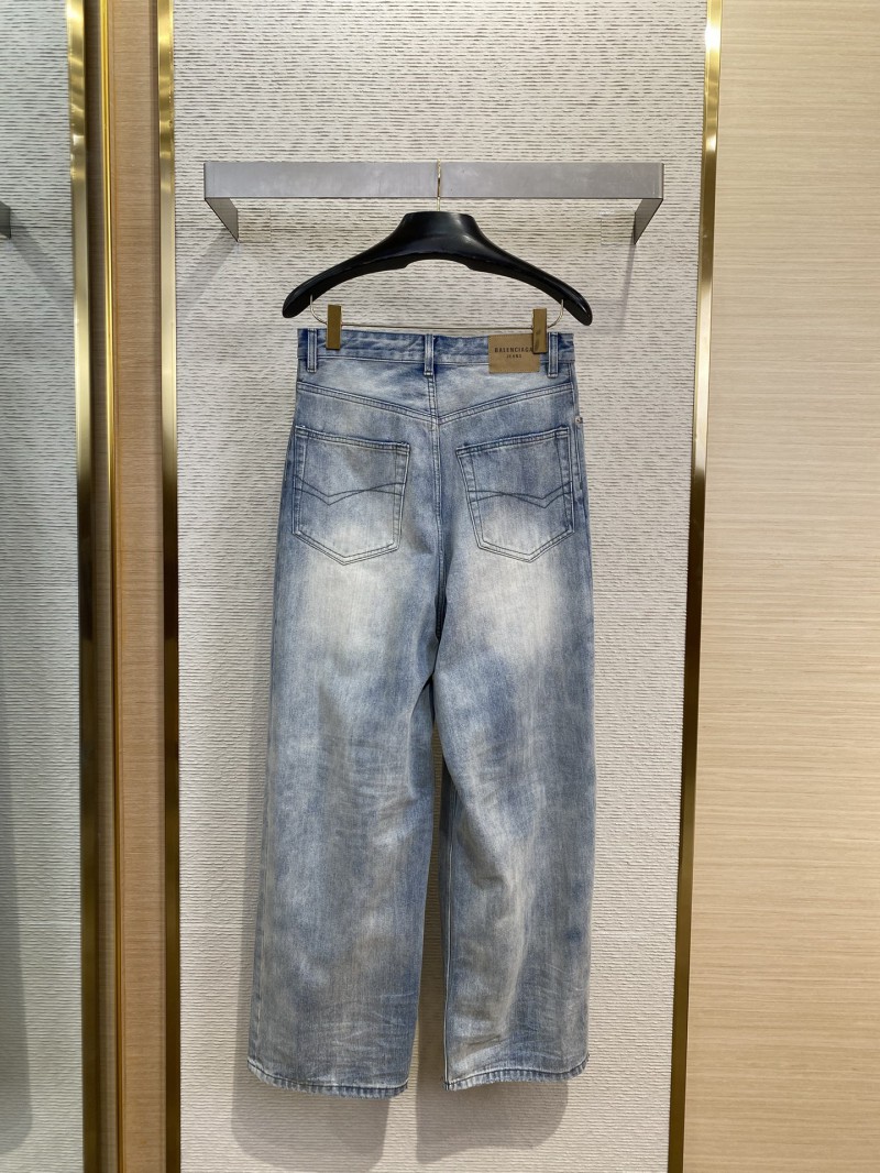 Balenciaga washed denim trousers 1