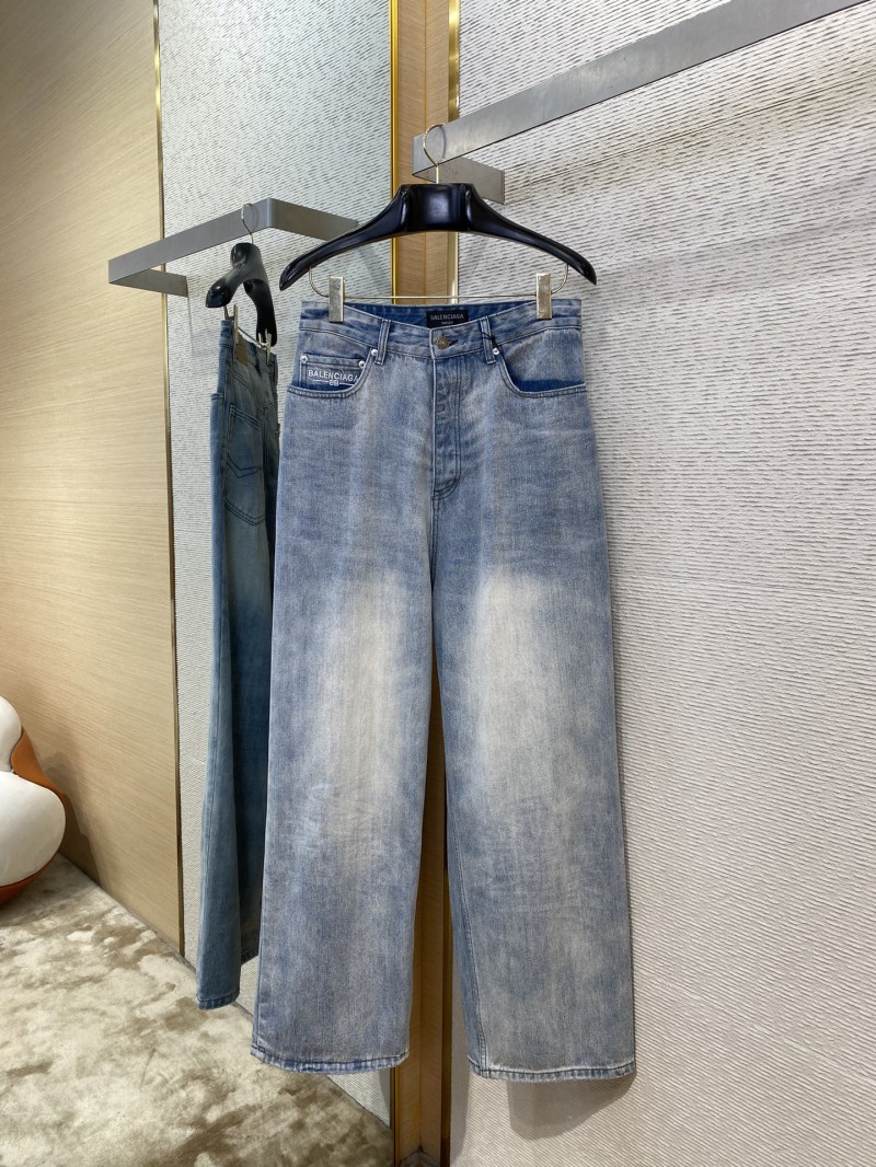 Balenciaga washed denim trousers 4