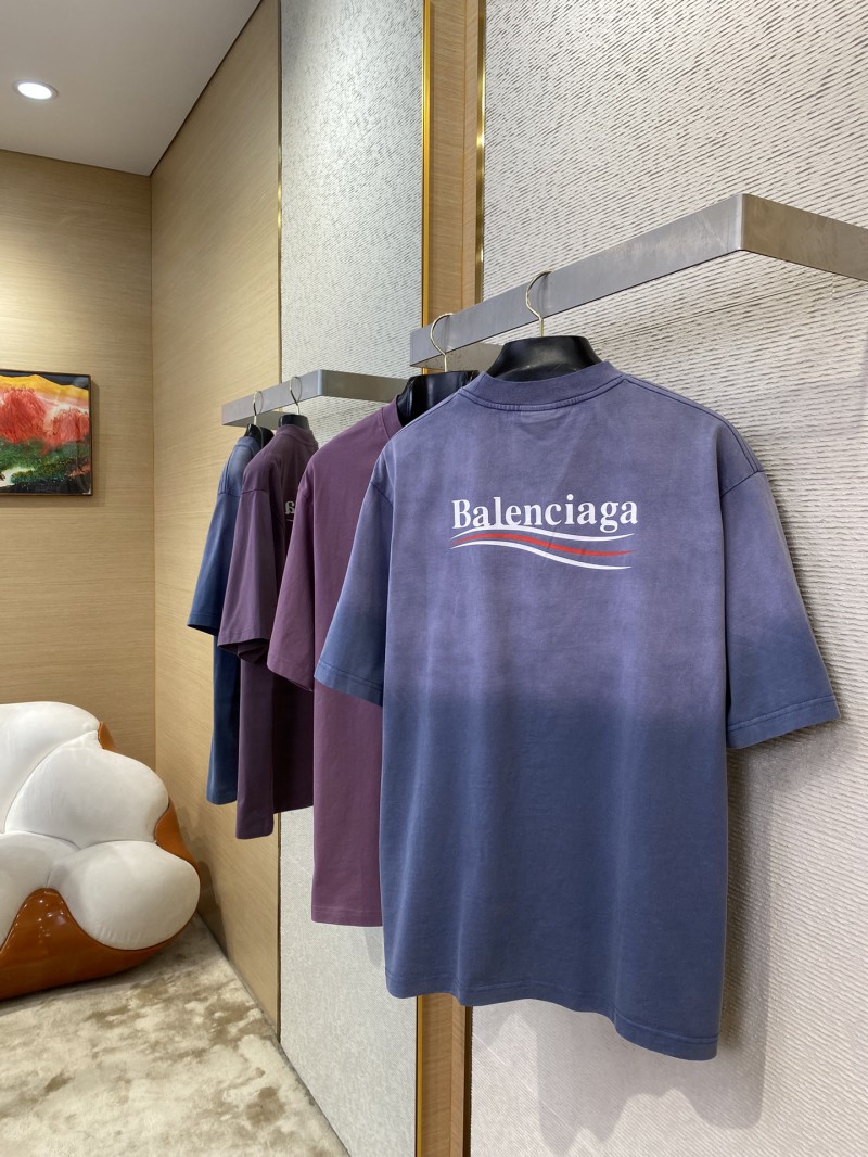 Balenciaga Coke Wave Print Short Sleeve T-Shirt Purple 3