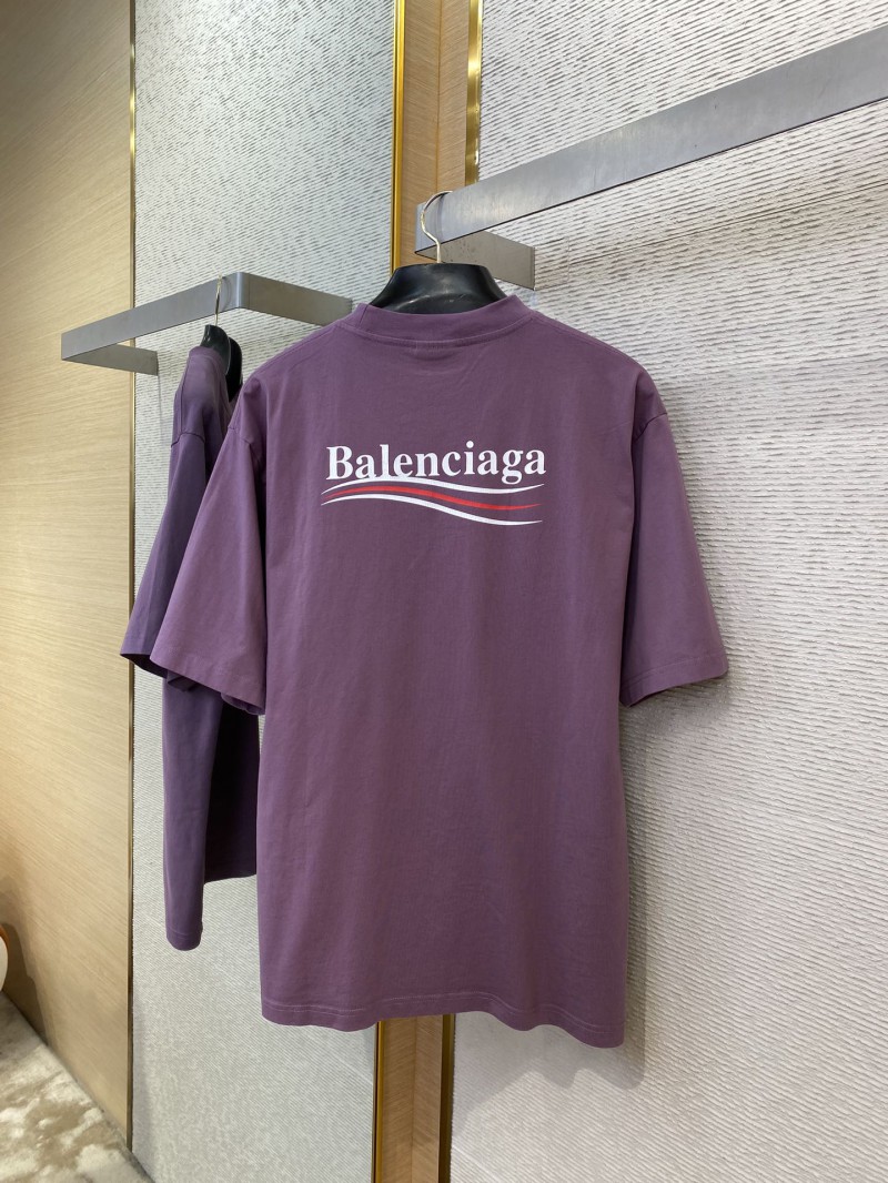 Balenciaga Coke Wave Print Short Sleeve T-Shirt Purple 6