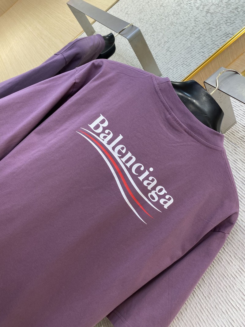 Balenciaga Coke Wave Print Short Sleeve T-Shirt Purple 7