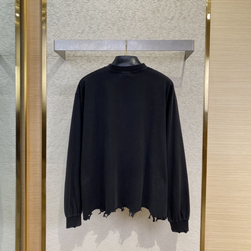 Balenciaga Letters Embroidered Crew Neck Sweatshirt 1