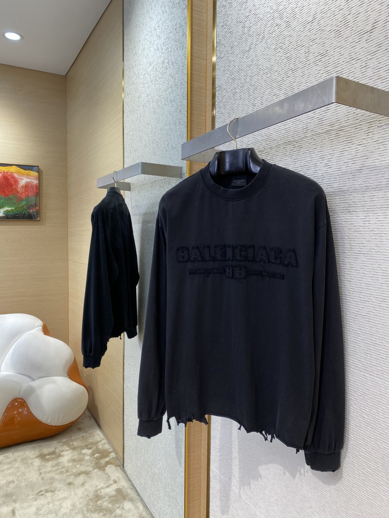 Balenciaga Letters Embroidered Crew Neck Sweatshirt 2