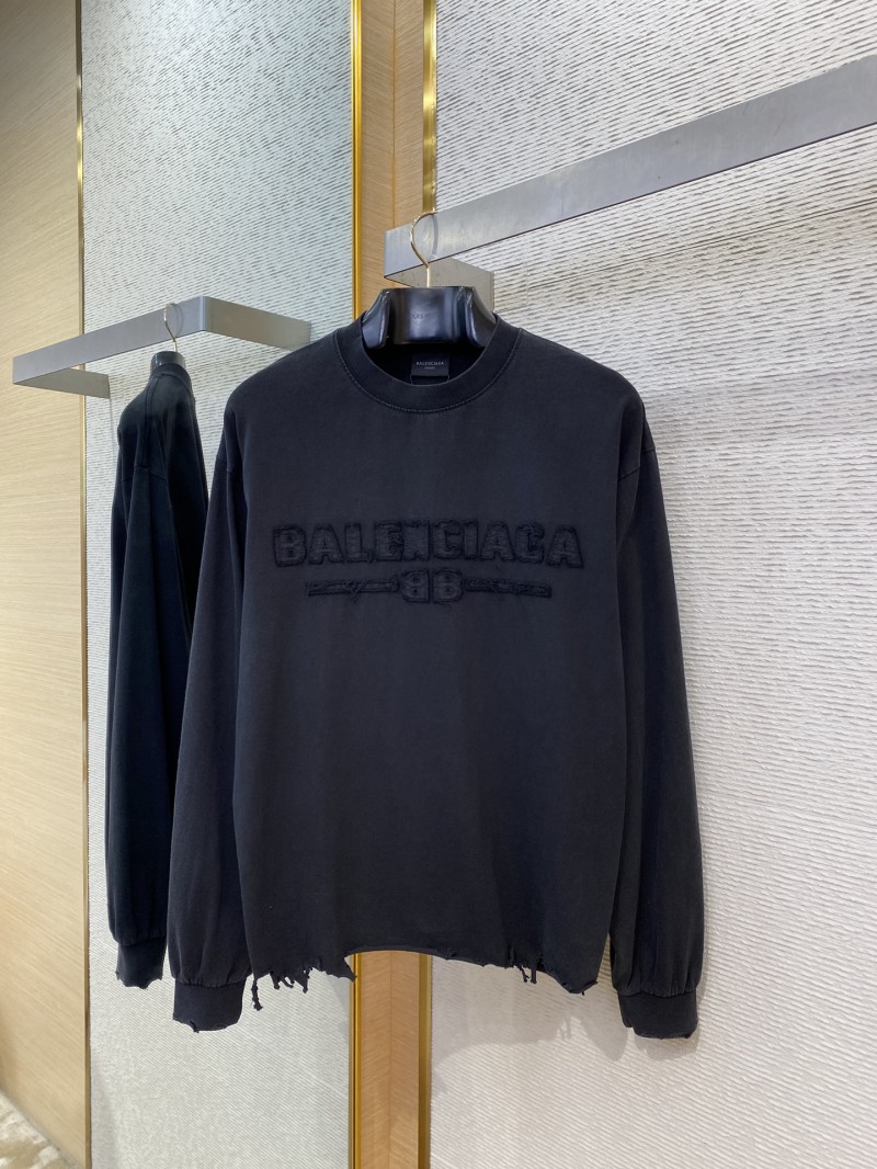 Balenciaga Letters Embroidered Crew Neck Sweatshirt 4