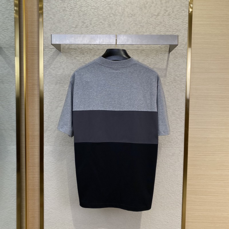 Balenciaga Letter Print Patchwork Short Sleeve T-Shirt 1