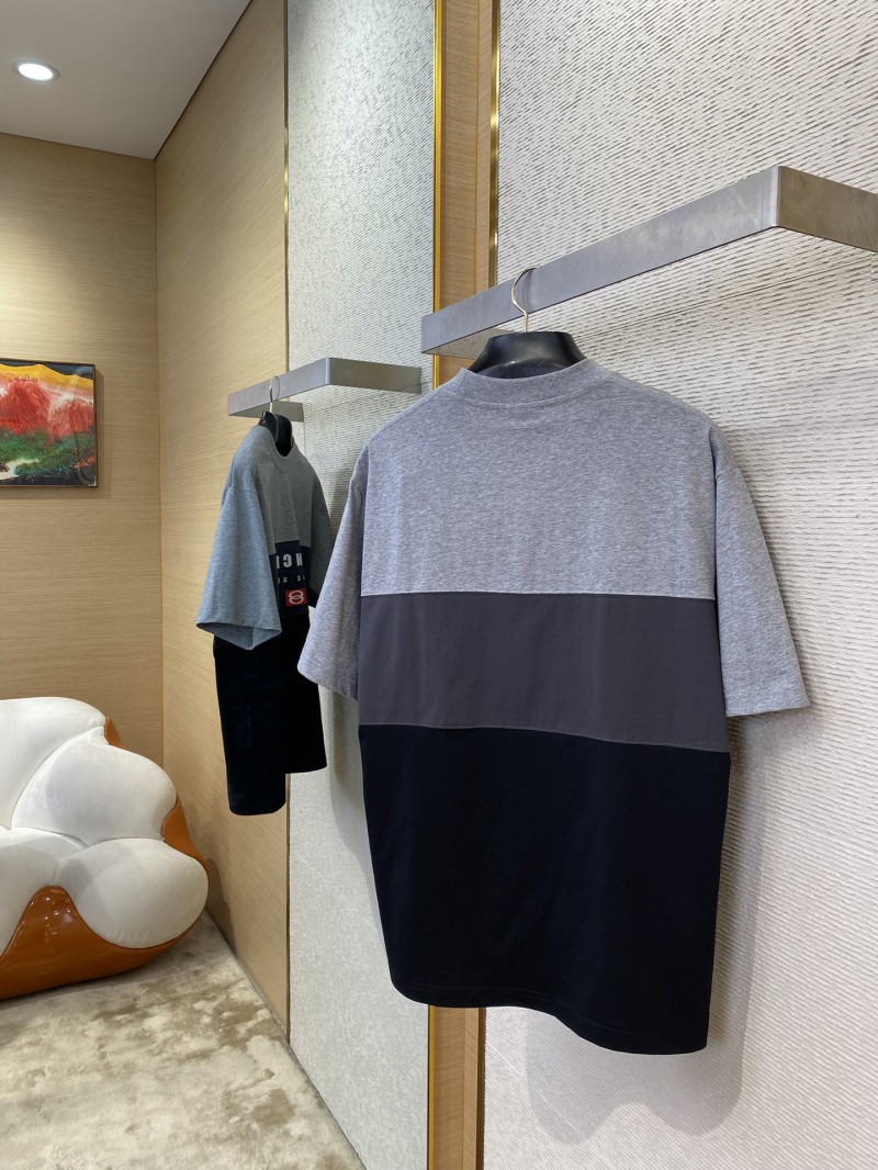 Balenciaga Letter Print Patchwork Short Sleeve T-Shirt 3