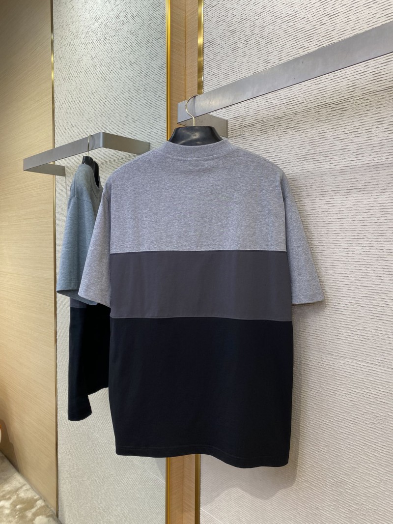Balenciaga Letter Print Patchwork Short Sleeve T-Shirt 6