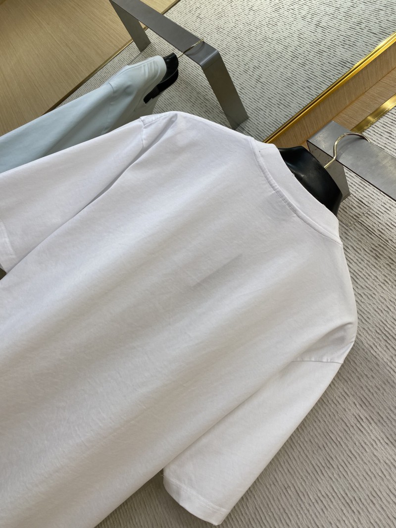Balenciaga Applique Embroidery Aged Short Sleeve T-Shirt White 7