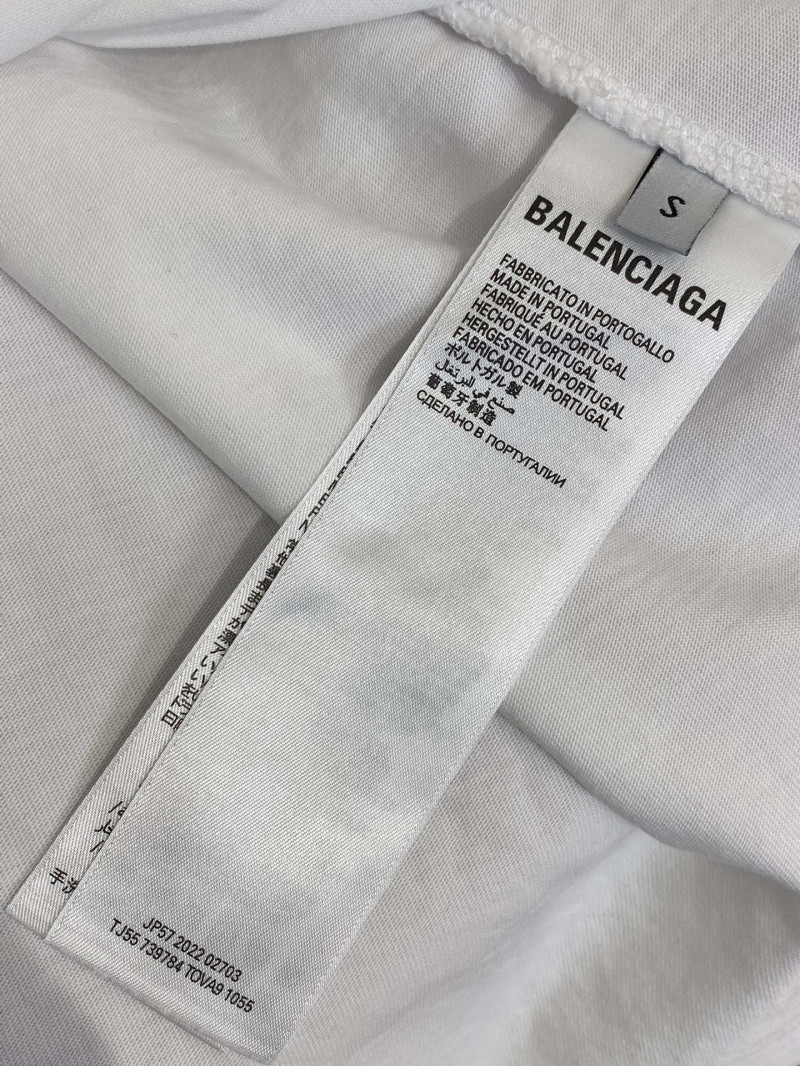 Balenciaga Appliqu?? Embroidery Aged Short Sleeve T-Shirt Black 8