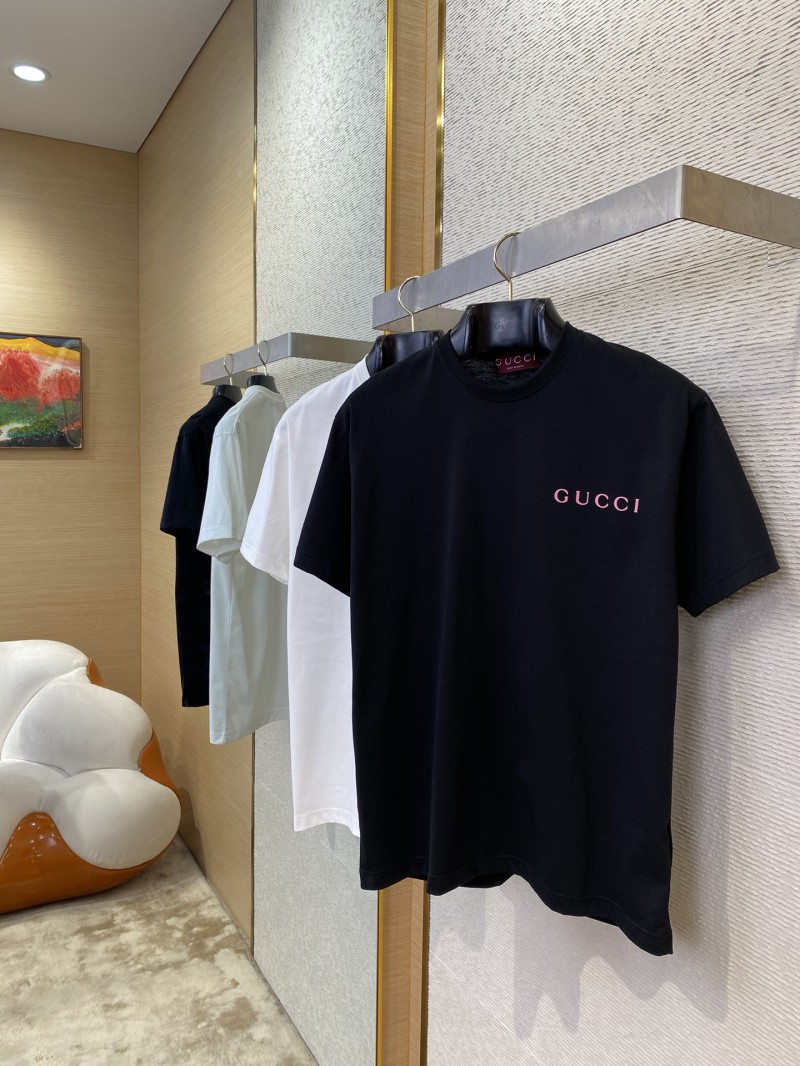 Gucci Letter Print Short Sleeve T-Shirt White 2