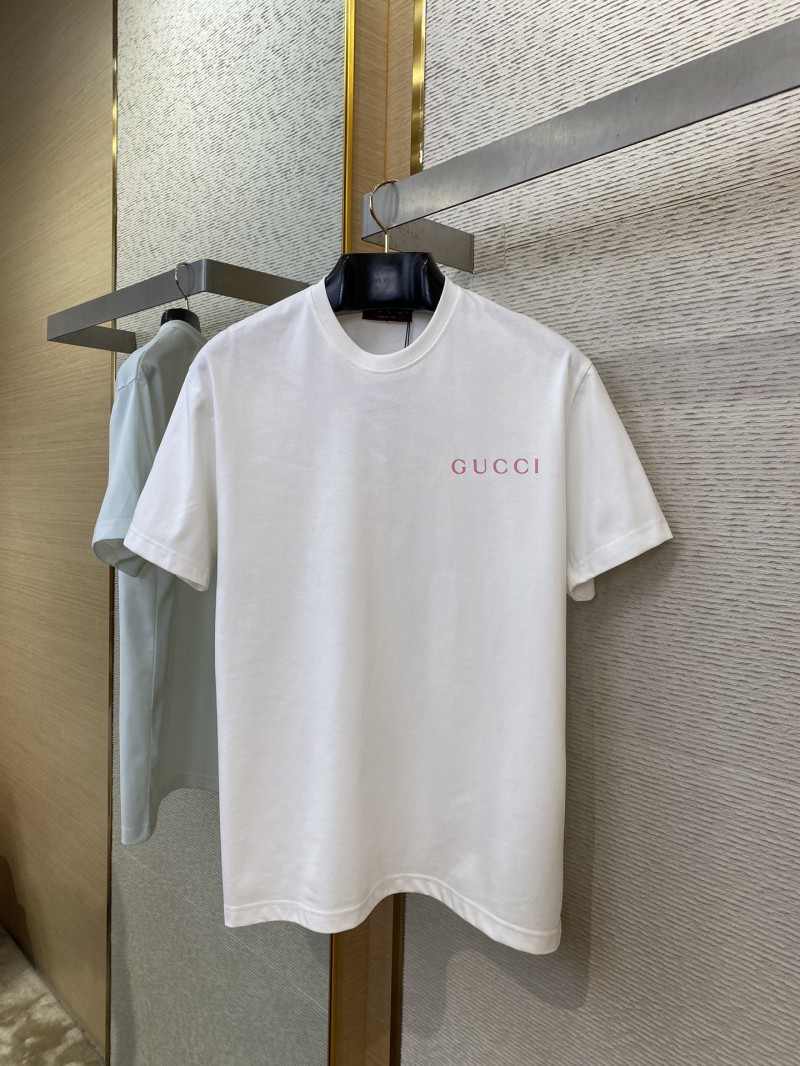 Gucci Letter Print Short Sleeve T-Shirt White 4