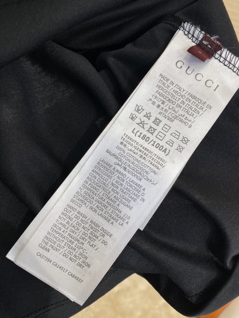 Gucci Letter Print Short Sleeve T-Shirt Black 8