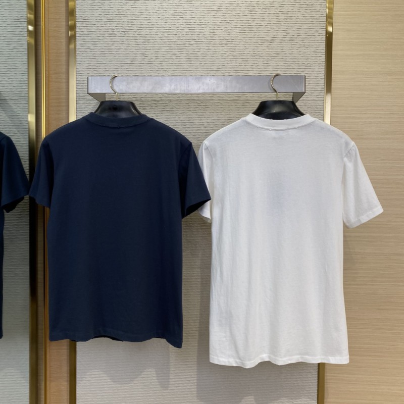 Dior co-branded embroidered short-sleeved T-shirt white 1