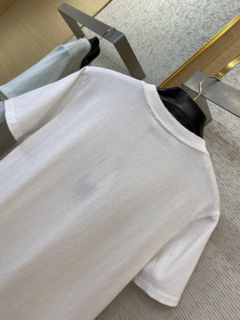 Dior co-branded embroidered short-sleeved T-shirt white 7