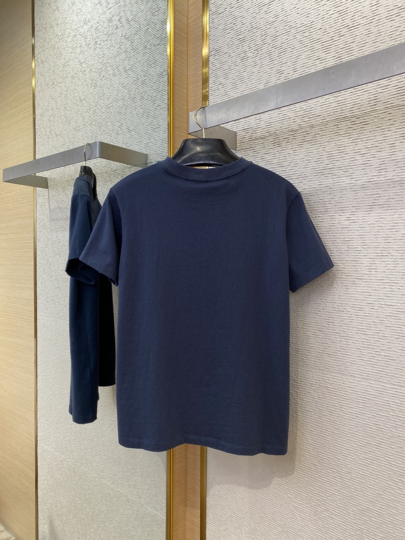 Dior co-branded embroidered short-sleeved T-shirt navy 6