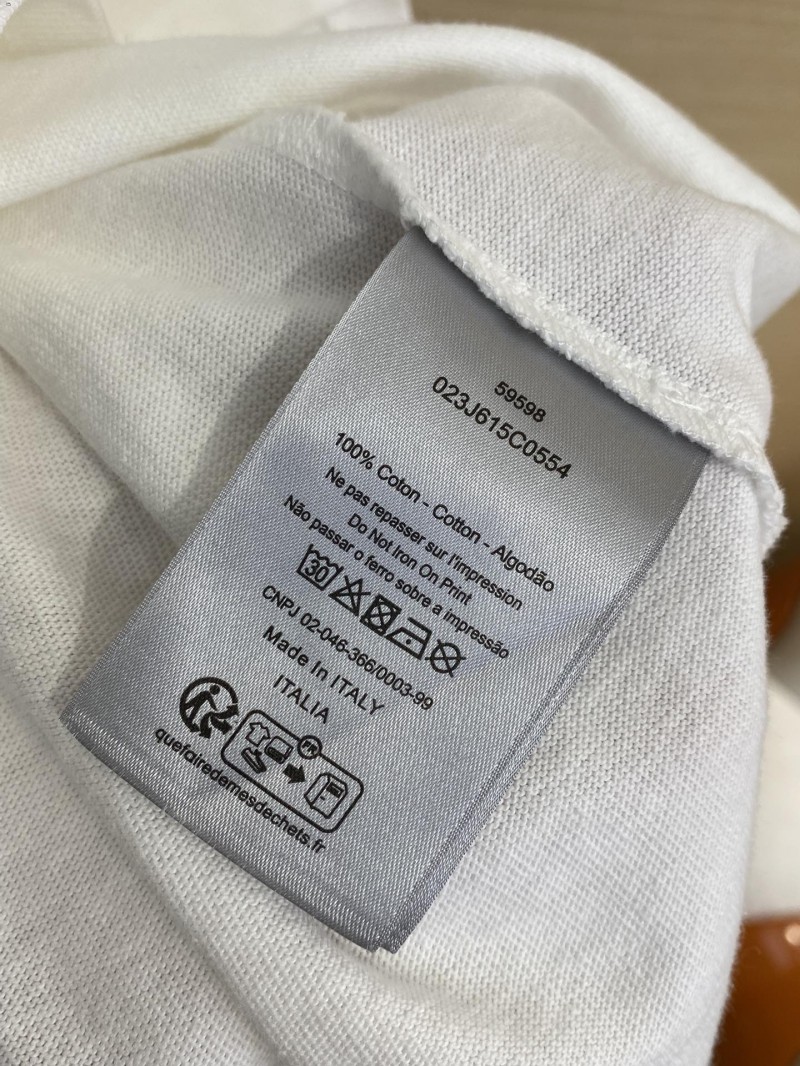 Dior co-branded embroidered short-sleeved T-shirt white 8