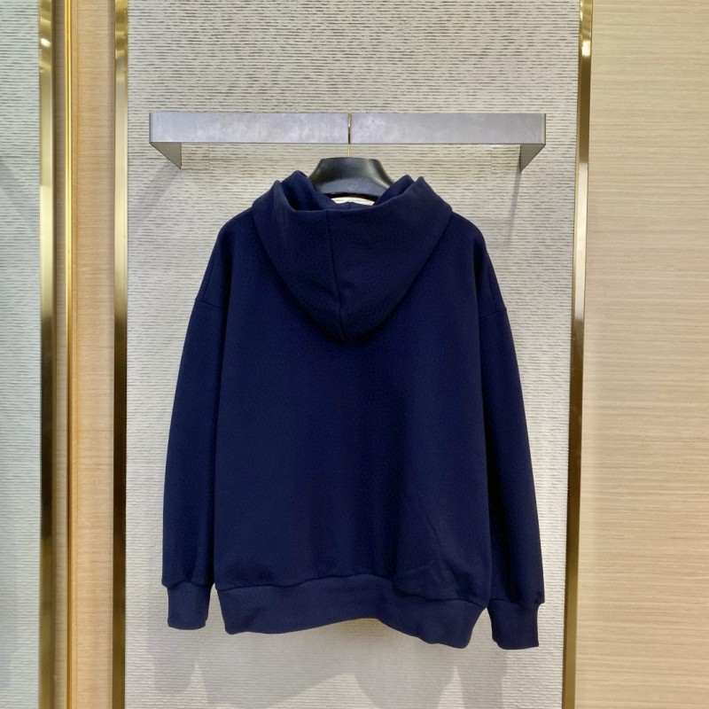 Dior co-branded monogrammed embroidered hooded sweatshirt 1