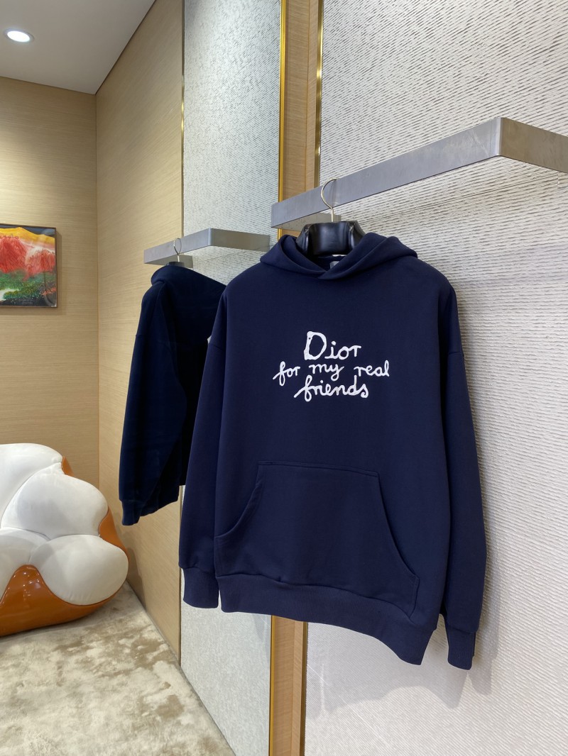 Dior co-branded monogrammed embroidered hooded sweatshirt 2