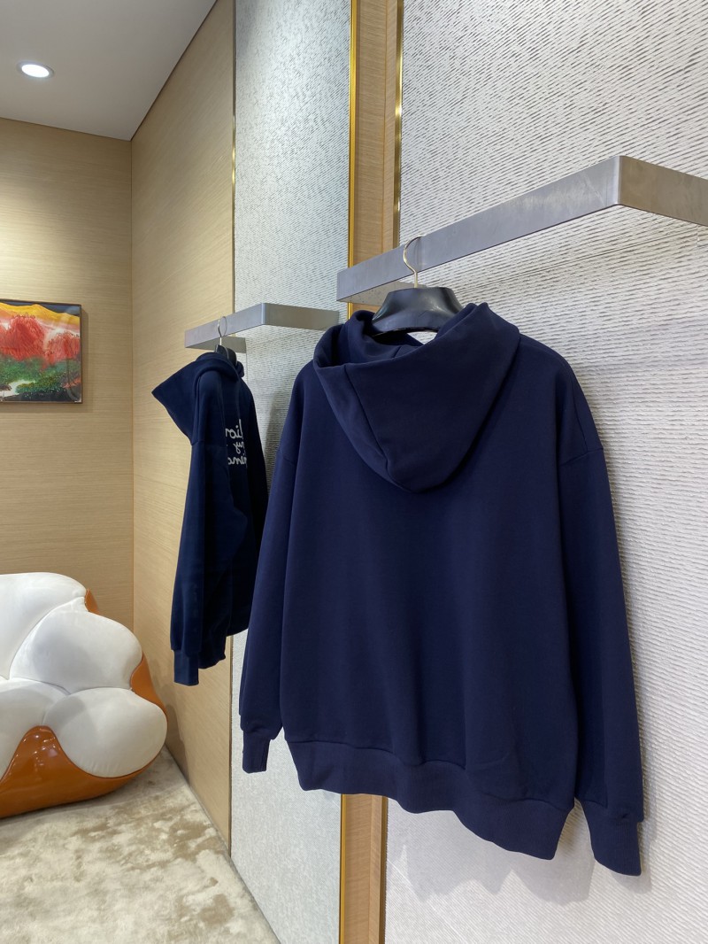 Dior co-branded monogrammed embroidered hooded sweatshirt 3