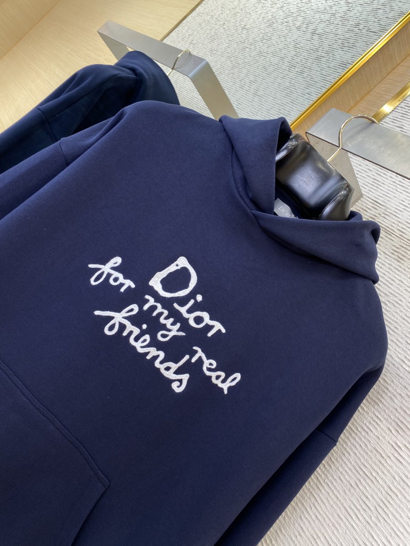 Dior co-branded monogrammed embroidered hooded sweatshirt 5