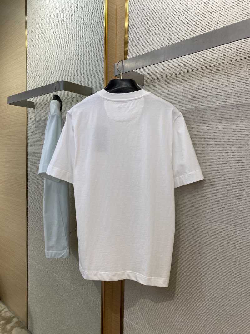 Fendi Emblem Embroidered Short Sleeve T-Shirt White 6