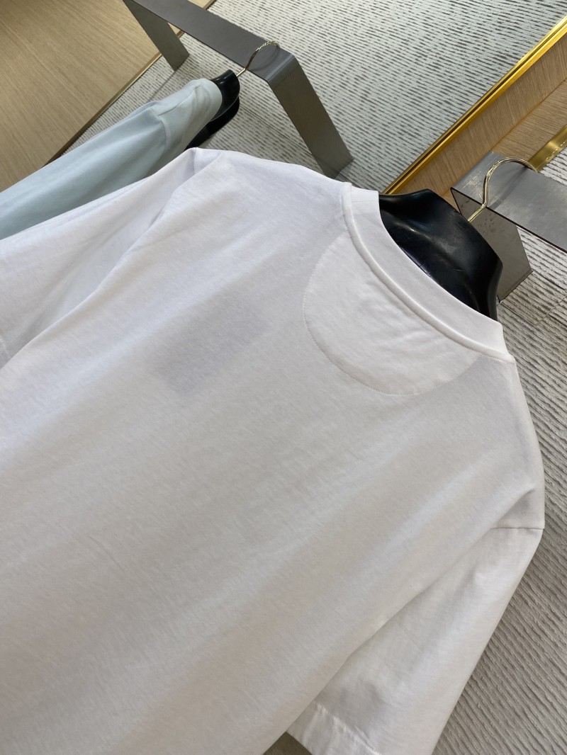 Fendi Emblem Embroidered Short Sleeve T-Shirt White 7