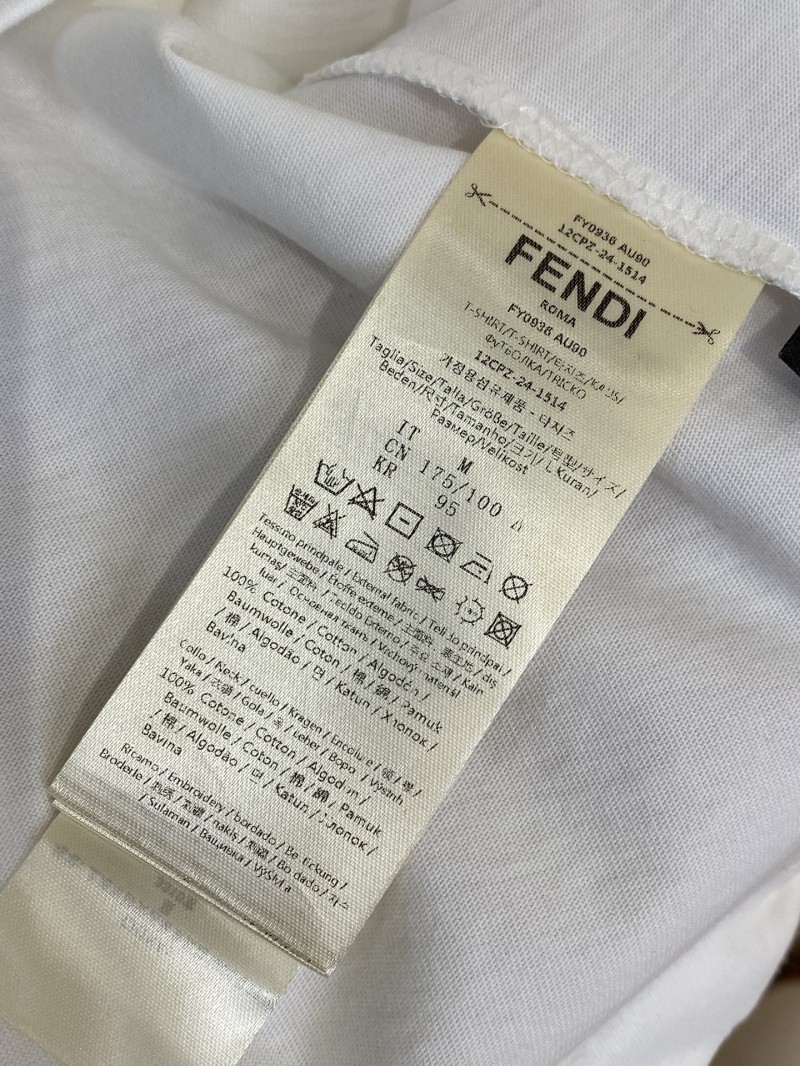 Fendi Emblem Embroidery Short Sleeve T-Shirt Navy 8