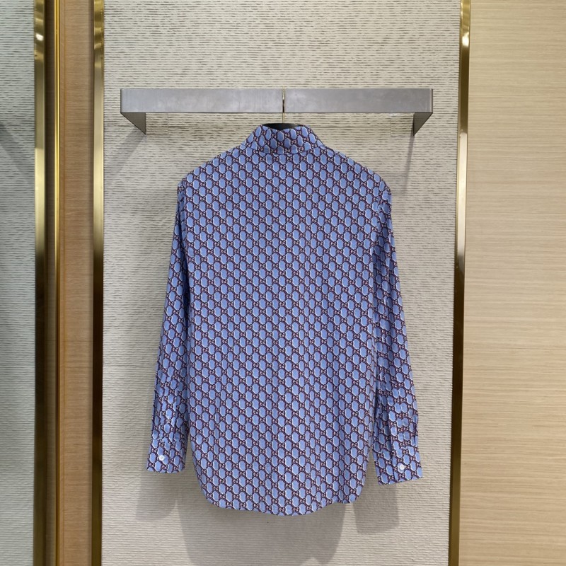 Gucci Printed Collar Long Sleeve Shirt 1