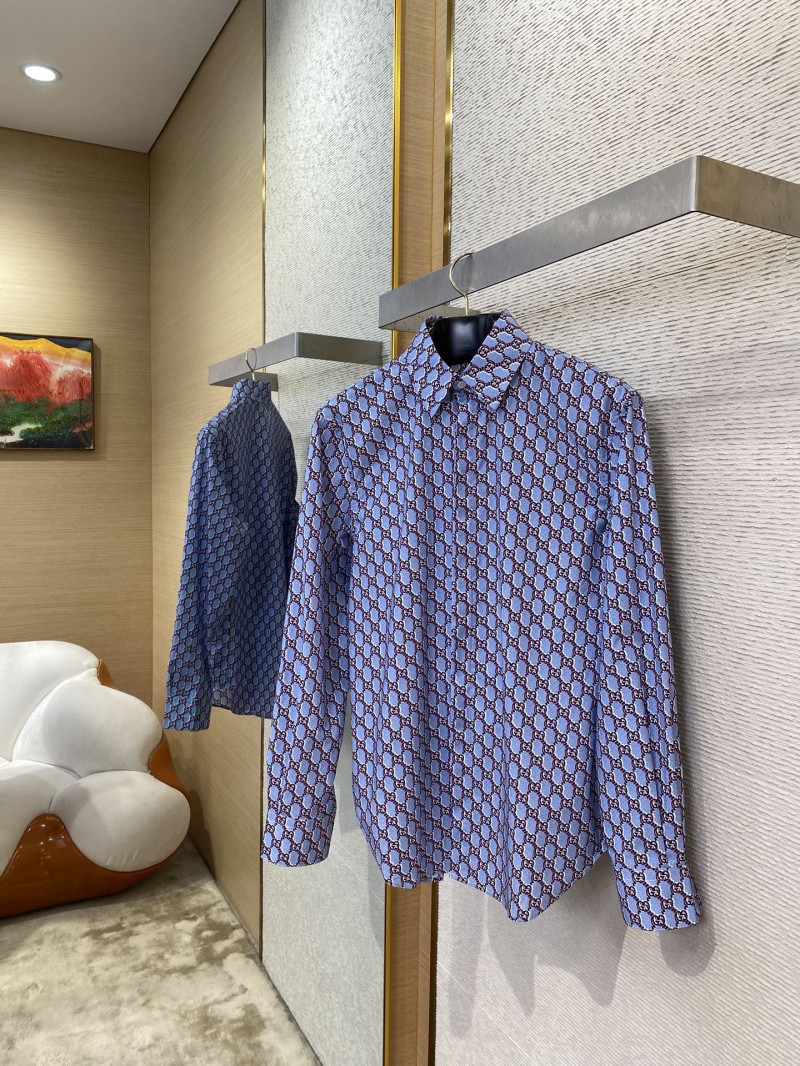 Gucci Printed Collar Long Sleeve Shirt 2