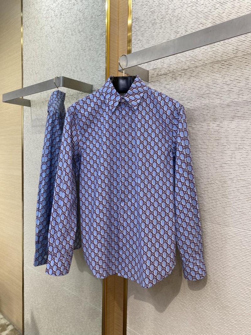 Gucci Printed Collar Long Sleeve Shirt 4
