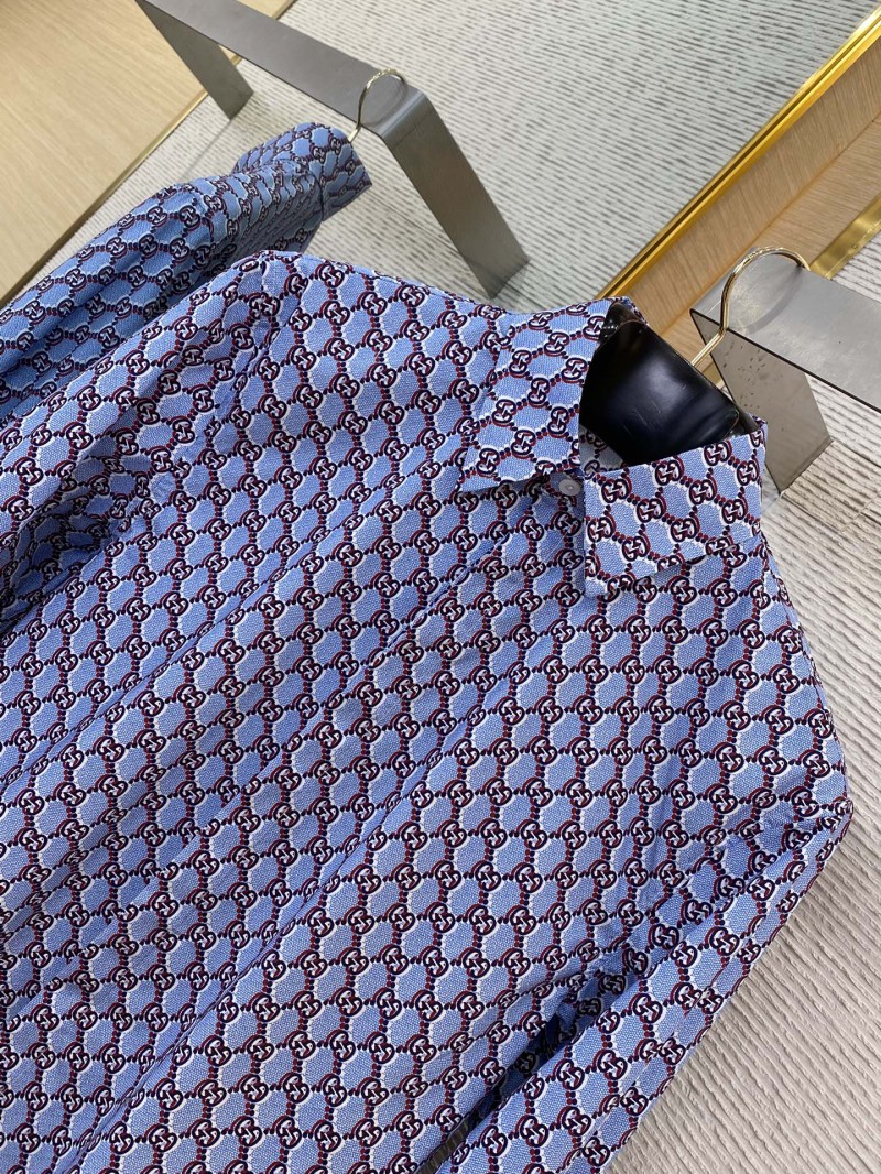 Gucci Printed Collar Long Sleeve Shirt 5