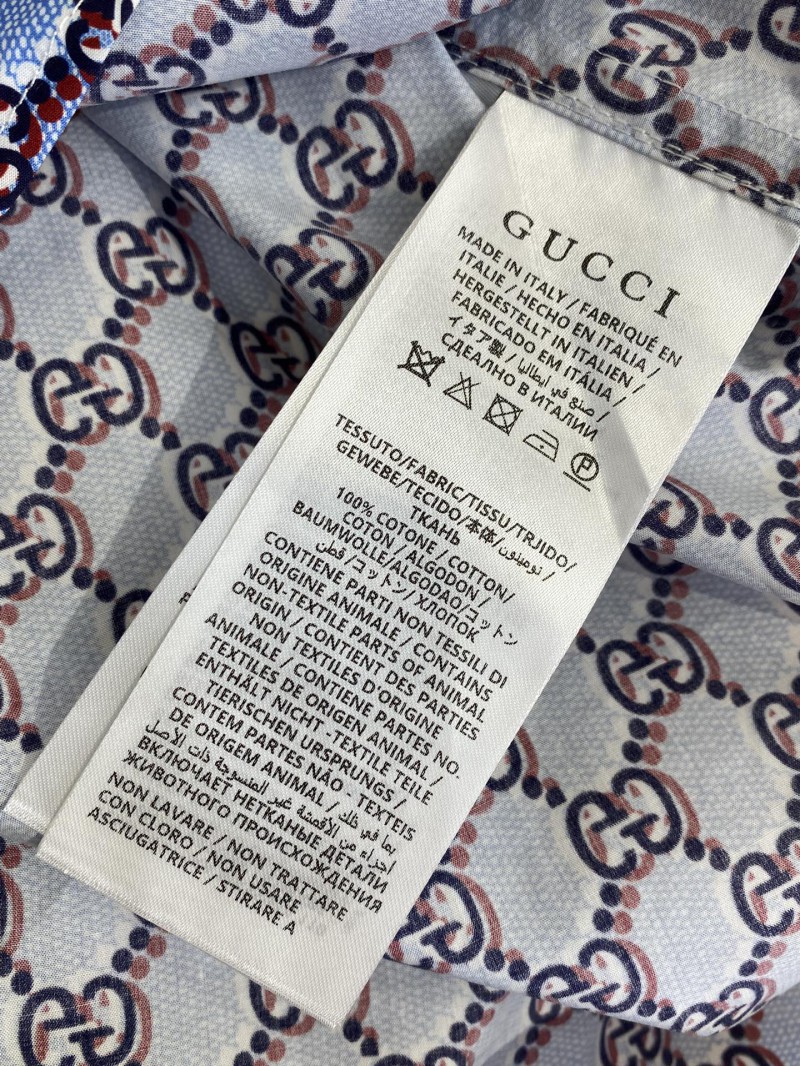 Gucci Printed Collar Long Sleeve Shirt 8
