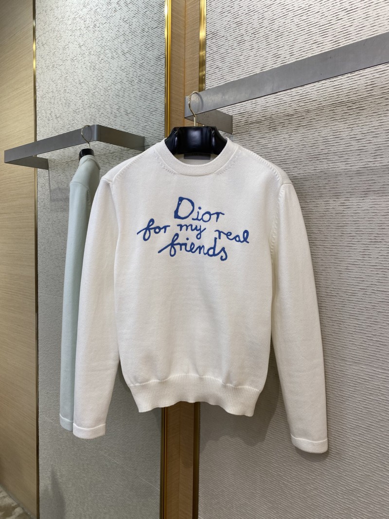 Dior co-branded embroidered crew neck jumper 4