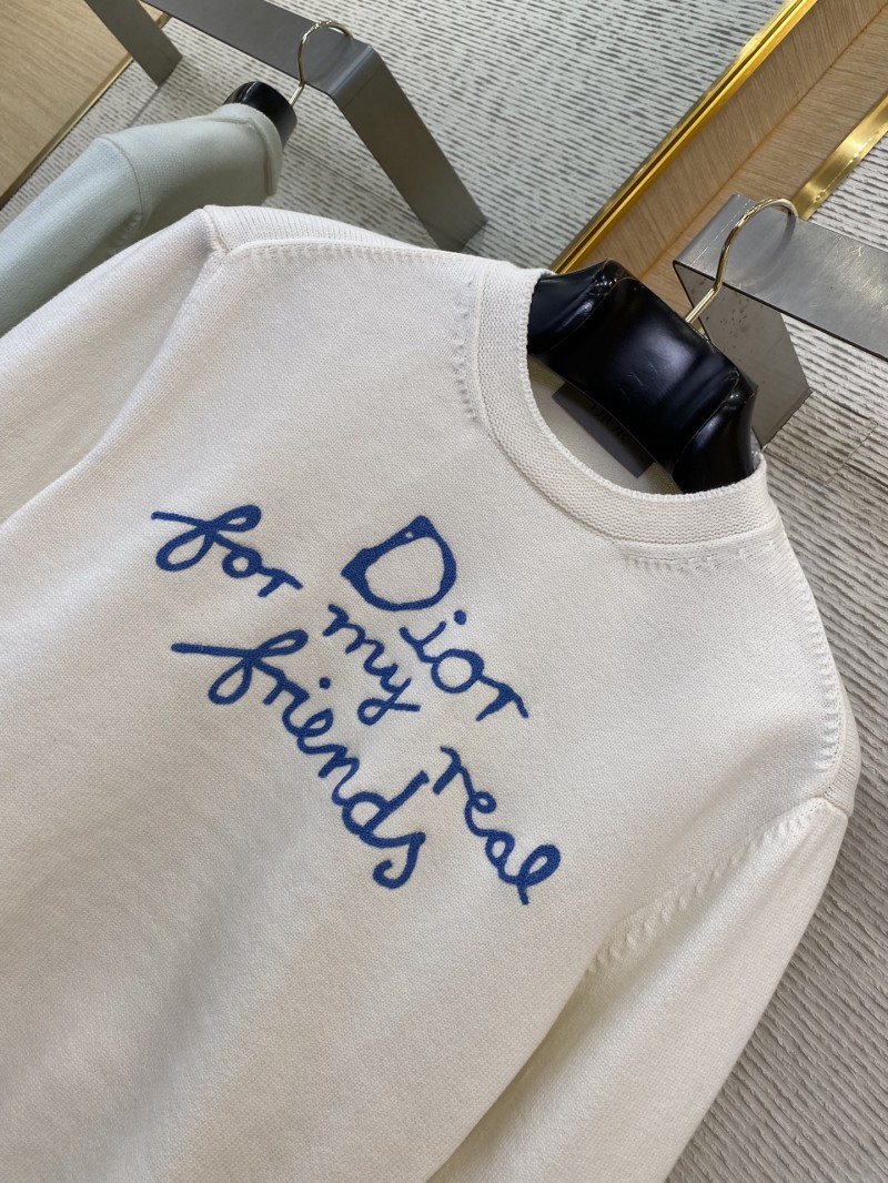Dior co-branded embroidered crew neck jumper 5