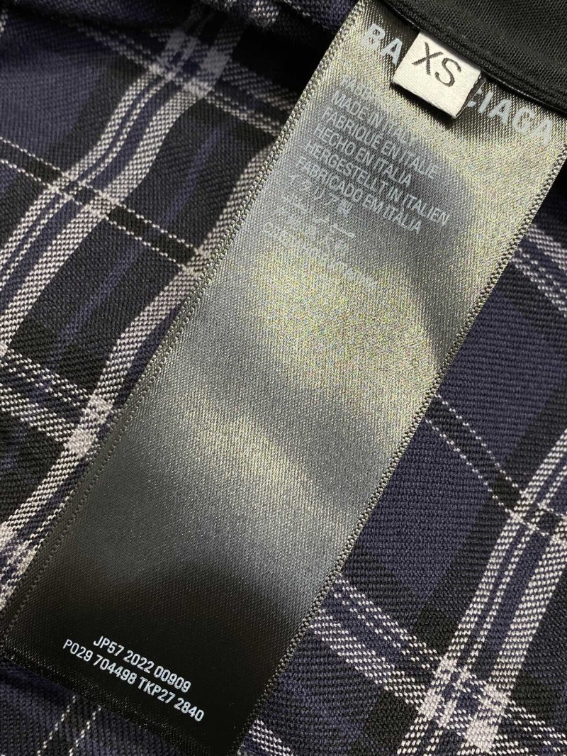 Balenciaga Logo Embroidered Check Casual Trousers 8