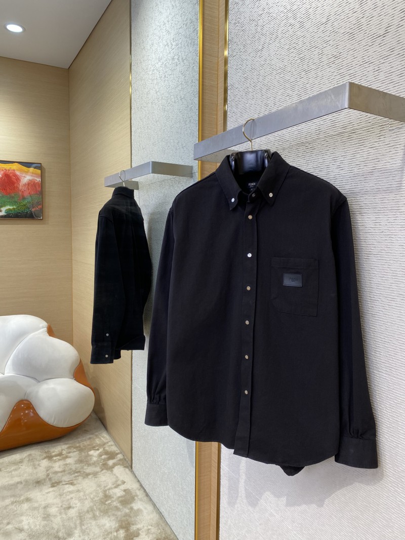 Fendi Leather Label Denim Jacket Coat 3