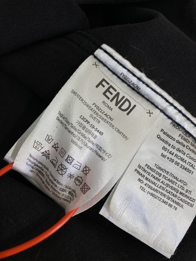 Fendi Leather Label Denim Jacket Coat 8