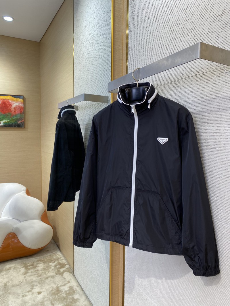 Prada Triangle Label Recycled Nylon Jacket Coat 2