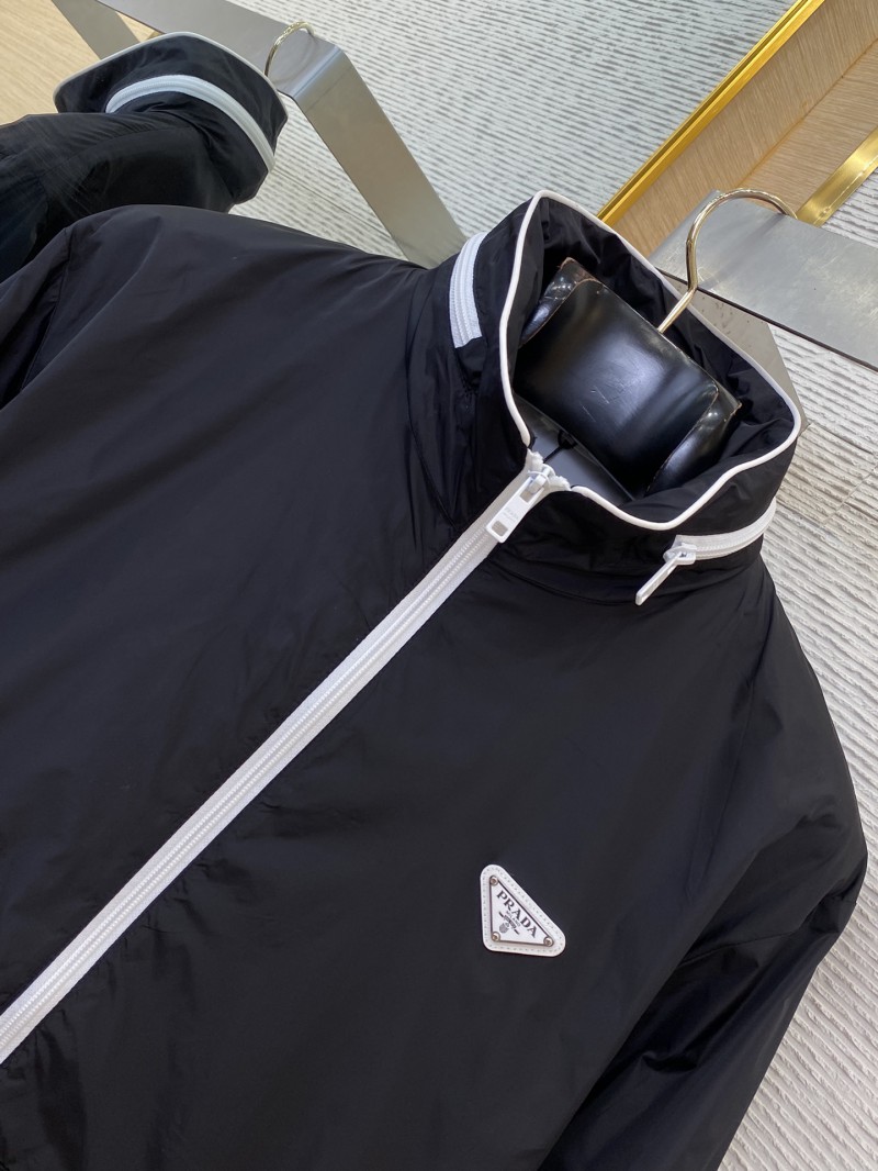 Prada Triangle Label Recycled Nylon Jacket Coat 5