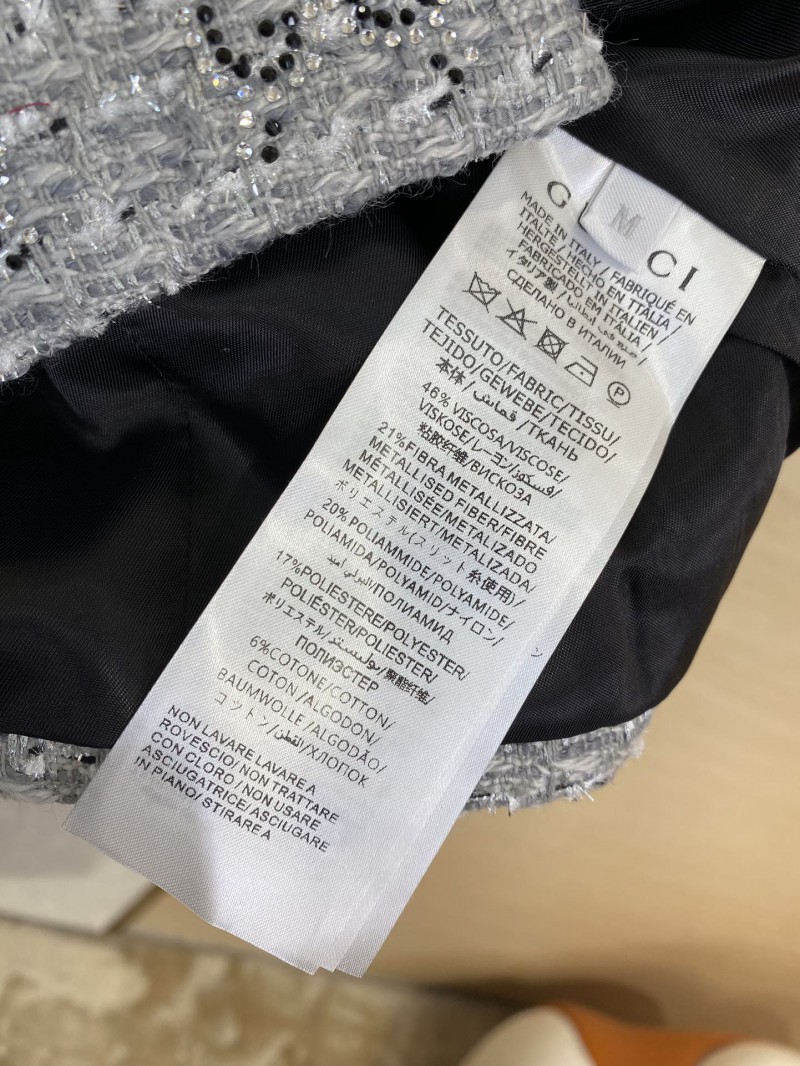 Gucci GG jacquard and rhinestonelittle fragrant wind coat 8