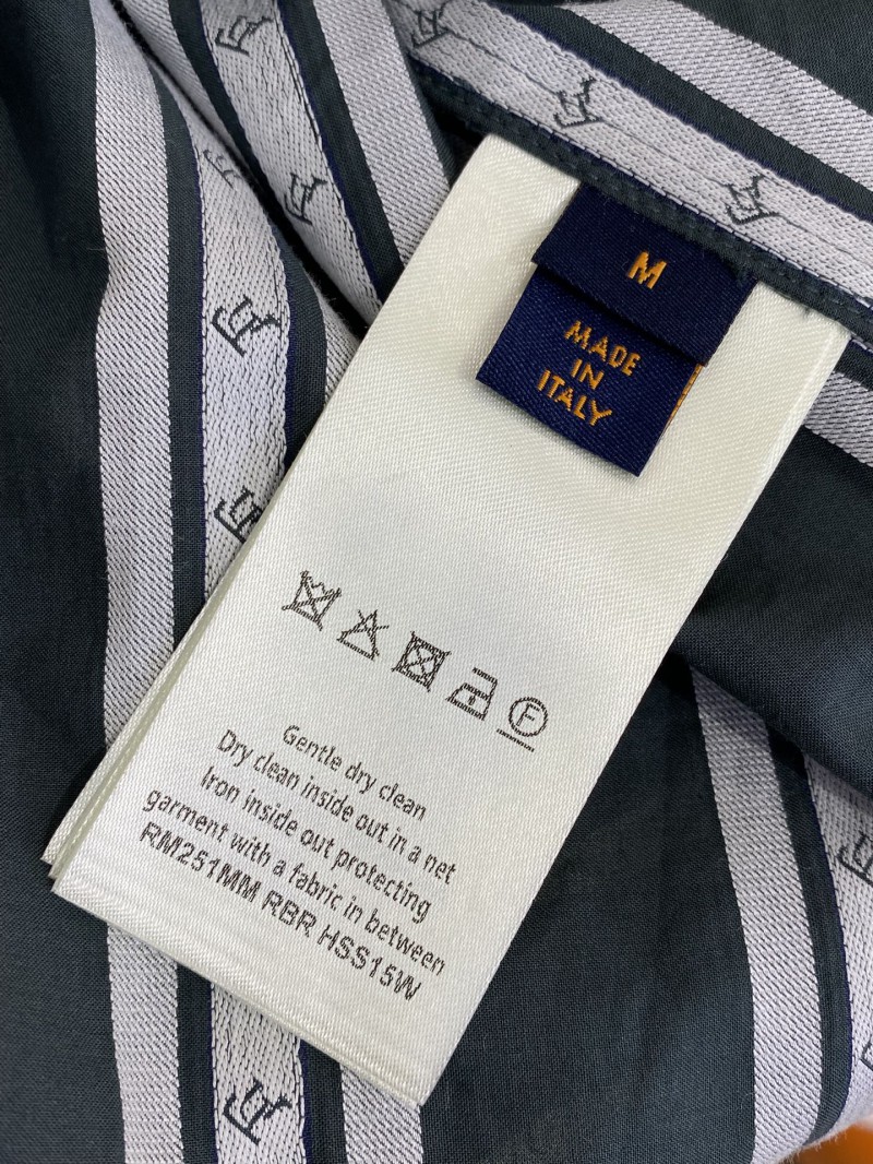 LV Striped webbed silk lapel shirt 2