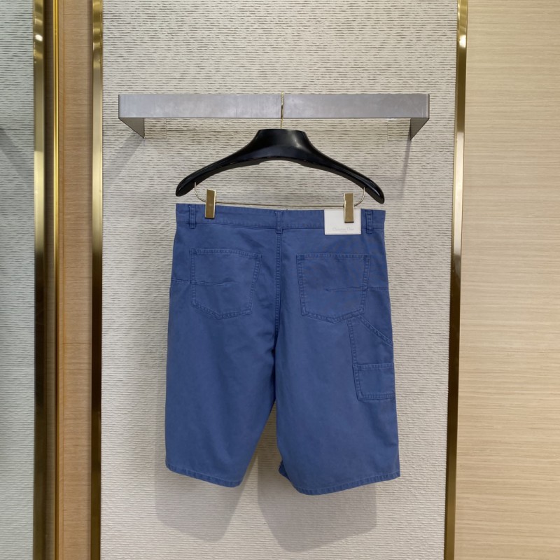 Dior logo embroidered denim shorts 1