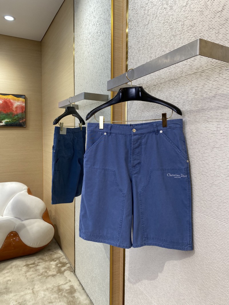 Dior logo embroidered denim shorts 2