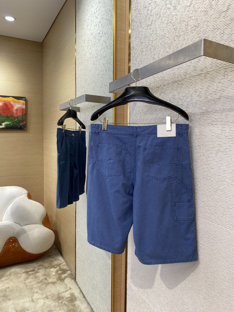 Dior logo embroidered denim shorts 3